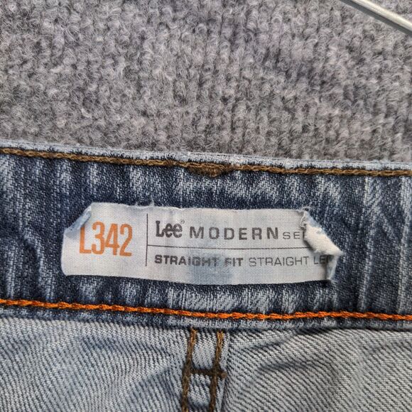 Lee Modern Series Straight Fit Jeans Mens Size 38x28.5 Blue Denim - Picture 10 of 12